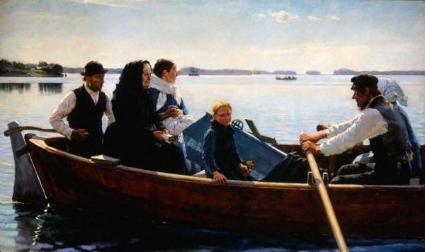 Albert Edelfelt, Ett barns likfärd, 1879, oljemålning. Konstmuseet Ateneum. Foto: Douglas Sivén.